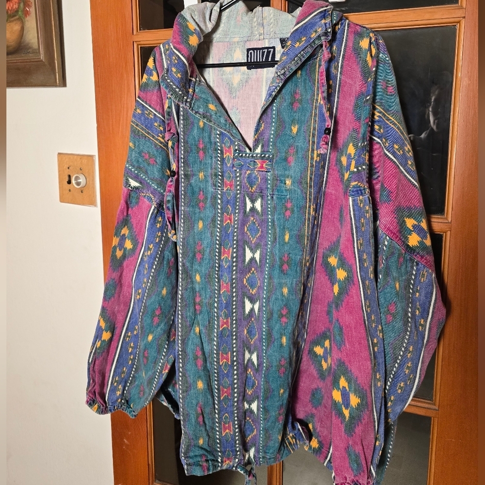 Quizz Vintage Multicolor Patterned Pullover Jacket
